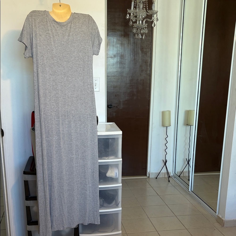 Caslon Heather Gray Maxi Dress - Picture 9 of 9